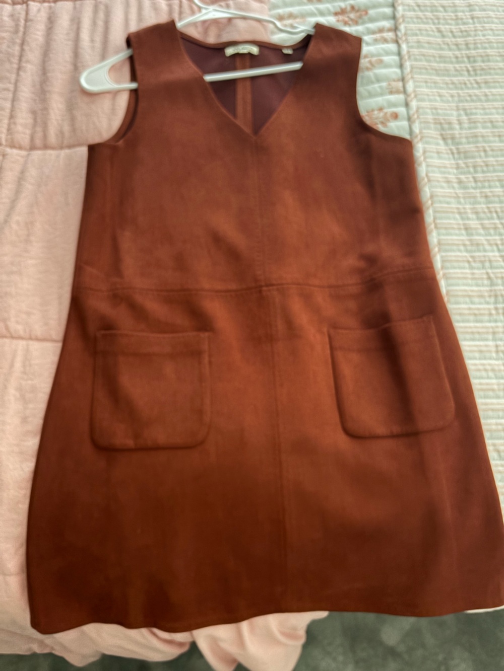Max Studio Brown Rust-Red Shift Dress